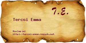 Tercsi Emma névjegykártya
