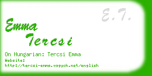 emma tercsi business card